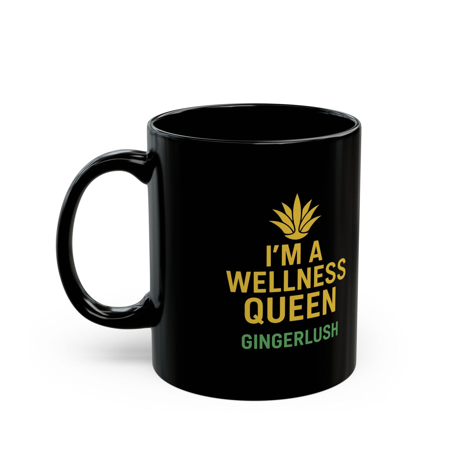 Coffee Mug - Wellness Queen Black Mug (11oz, 15oz) by gingerlush