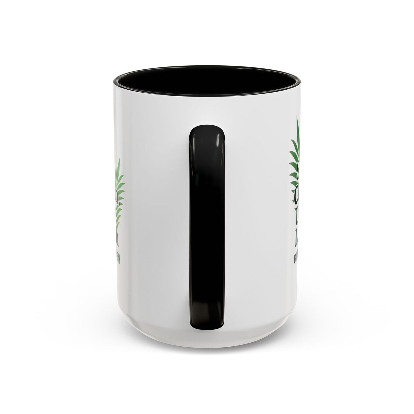 "Sip Clean, Live Lush" Accent Coffee Mug — 11/15oz Ceramic