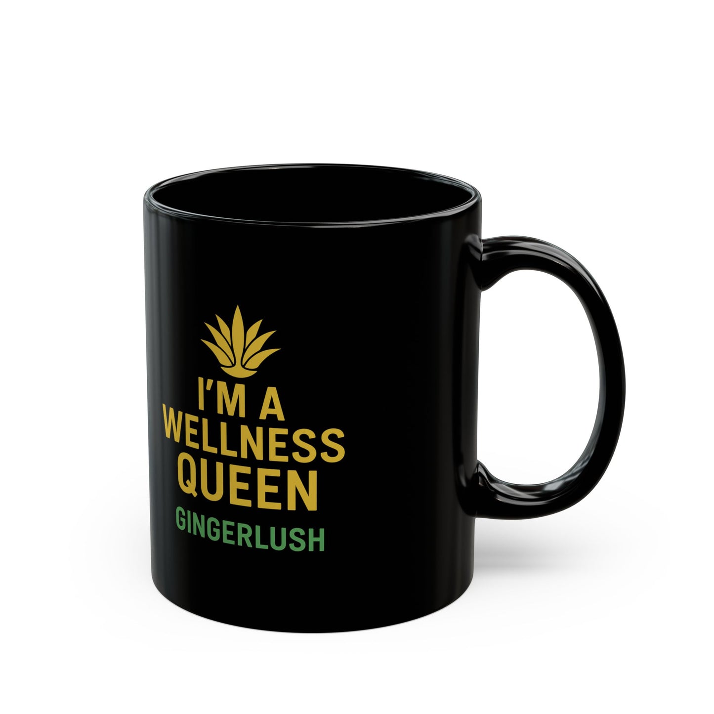 Coffee Mug - Wellness Queen Black Mug (11oz, 15oz) by gingerlush